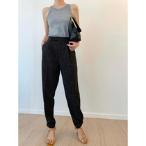 MUCCHIC Nordic niche high-end casual style custom fabric straight trousers leggings two-wearing pants