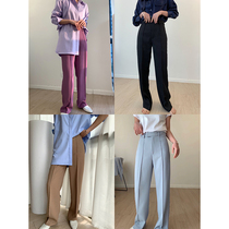 MUCCHIC new 2m god pants Show high legs straight loose straight pants Casual trousers trousers