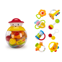 Baby Puzzle Hand Grip Rocking Bell Baby Toy Newborn Combo 0-1-year-old 3-4-month kit gift box ringing