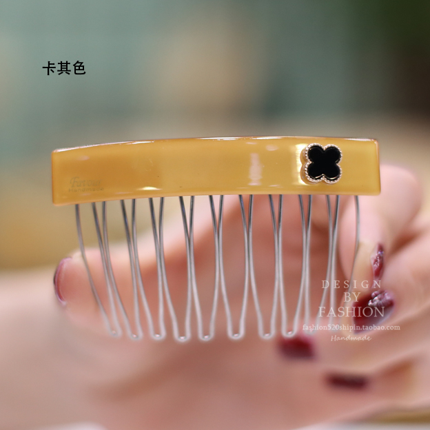 Phiên bản tiếng Hàn của Liu Hai chuck phát hành kẹp tóc acrylic phụ kiện tóc lược chải tóc Mũ len Hàn Quốc bốn lá cỏ ba lá - Phụ kiện tóc kẹp tóc hàn quốc