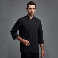 Черный эластичный лонгслив