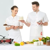 Шеф -повар Работа для одежды с коротким рукавом лето тонкий дышащий мужской китайский отель в стиле западный ресторан обратно кухонный щит шелковый шеф -повар