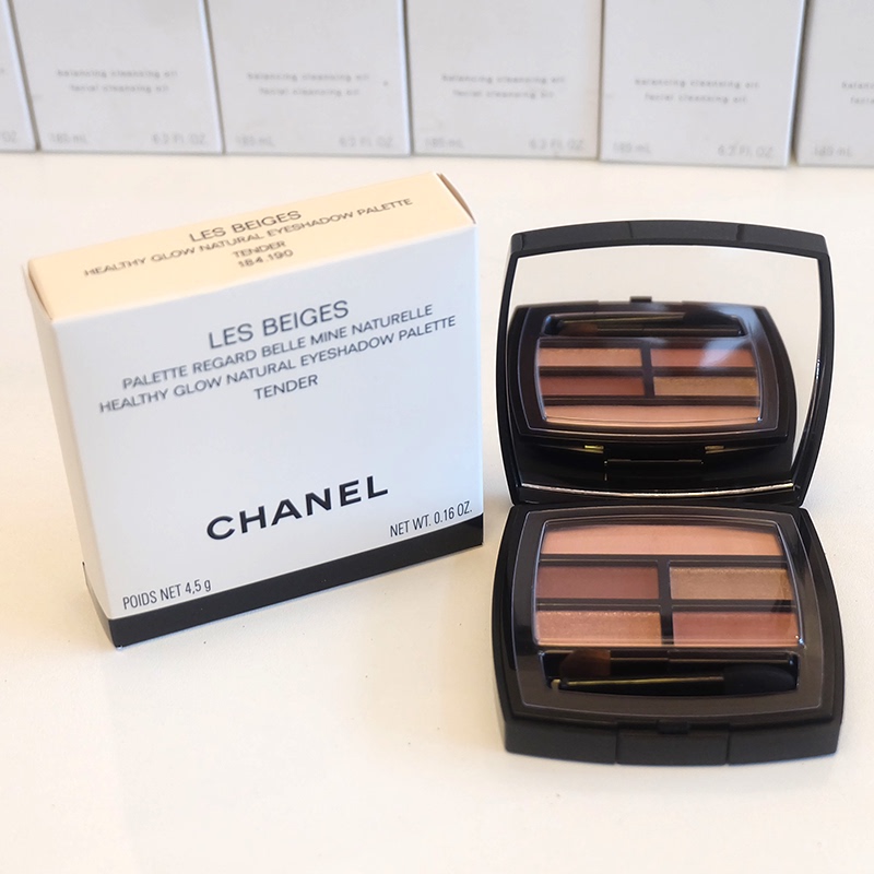 In-Stock Chanel Beige Fashion Les Beiges White Peach Eyeshadow Palette Tender Warm