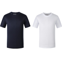 Summer solid color round neck T-shirt tops physical training clothing short-sleeved breathable quick-drying outdoor sports party printing