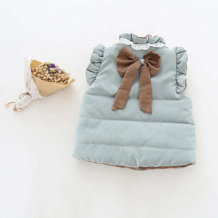 Bé gái mùa thu 1-3 tuổi bé gái mùa đông cotton vest ấm áp 2 bé baby chần vest phiên bản Hàn Quốc áo vest shop ao khoac tre em dep