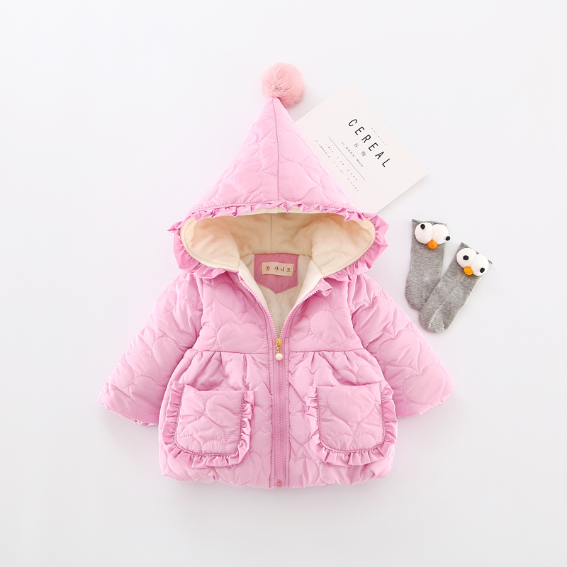 Quần áo trẻ em Áo cotton trẻ em 2018 Quần áo mùa đông mới cho bé gái 34 tuổi dày cộng với áo khoác nhung cho bé sơ sinh áo măng tô bé trai
