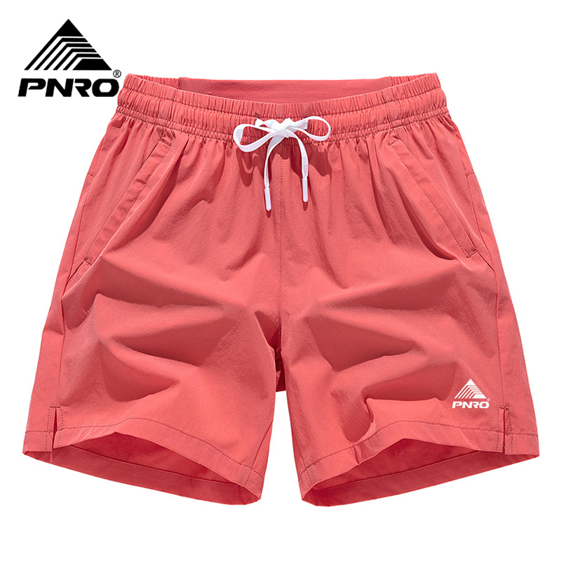 Pnro Running Shorts with Waist Pouch for Phone, Quick-Drying, Marathon-Specific, Men's Sports Summer Thin Quarter-Length Shorts