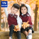 Осенний детский костюм для детского сада, комплект, форма для школьников, 3 предмета, в британском стиле