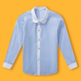 Детская хлопковая рубашка для мальчиков, флисовый лонгслив для школьников, форма