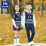 Осенний детский костюм для детского сада, комплект, форма для школьников, 3 предмета, в британском стиле