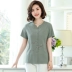 Áo sơ mi nữ tay ngắn mùa hè trung niên 2019 hè mới dành cho mẹ áo thun ngắn tay cotton nữ - Quần áo của mẹ đầm dài qua gối cho tuổi trung niên Quần áo của mẹ