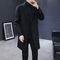 Light luxury cashmere coat men long autumn and winter high-end men double-sided Korean casual handsome pure wool coat