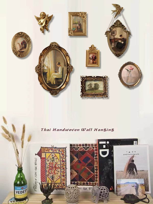 European-Style Retro Photo Frame Wall Hanging Desktop Display Piece Artistic Vintage French-Style Hanging Painting Living Room Dining Room Decorative Picture Frame