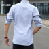 Mùa xuân và mùa thu Mới thoải mái 100% Cotton Oxford Quay áo sơ mi nam dài tay giản dị quần tây áo sơ mi Áo