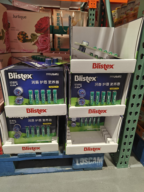 Costco Blistex Mint Refreshing Moisturizing Lip Mask Blue Lip Balm Green Tube