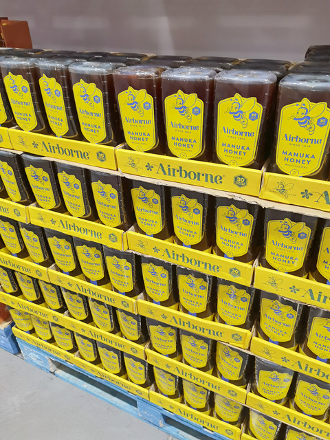Costco New Zealand imported Airborne Manuka Manuka 30+ honey 1KG yellow bottle