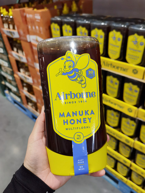 Costco New Zealand imported Airborne Manuka Manuka 30+ honey 1KG yellow bottle