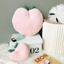 ins girl heart pink peach plush pillow cute Net red sofa bedside decoration pillow waist pillow