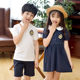 Kindergarten uniforms summer children's clothing 2023 new college style girls short-sleeved skirts primary school uniforms class uniforms