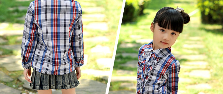 Chemise fille à manche longue en coton - Ref 2085306 Image 41
