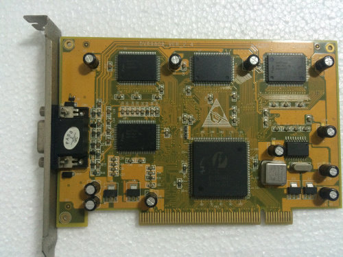 Wave particle monitoring card V2.4 yellow board DVR9808 monitoring card remote eight-way surveillance video acquisition card