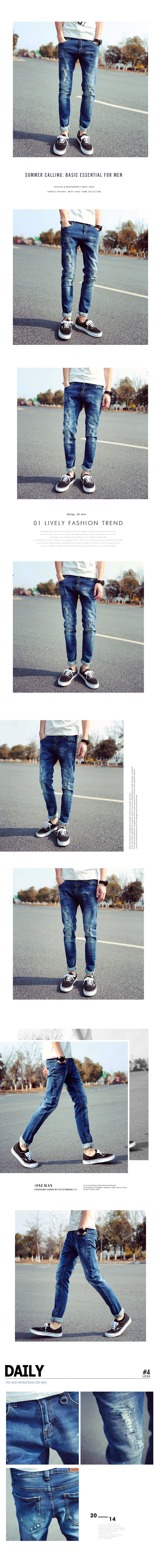 Jeans pour adolescent pieds Slim pour Quatre saisons - Ref 1462988 Image 9