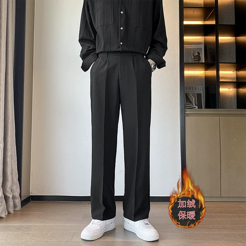 Летние штаны, повседневные брюки, костюм, изысканный стиль, свободный прямой крой, оверсайз