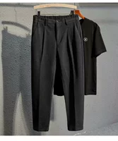 Глубокие серые шерстяные брюки