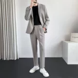 Демисезонный комплект для отдыха, костюм, изысканный стиль, оверсайз, в корейском стиле, 3 предмета