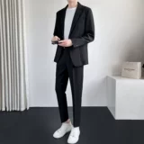 Демисезонный комплект для отдыха, костюм, изысканный стиль, оверсайз, в корейском стиле, 3 предмета