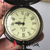Retro flip pocket watch mens watch pendant vintage clock antique miscellaneous pure copper antique clockwork mechanical watch