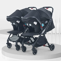 Роскошная черная тележка, корзина, автоматический набор для близнецов, делюкс издание