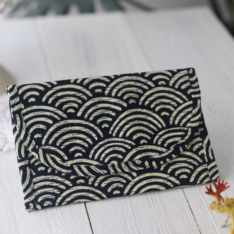 Echo cotton and linen time hand-made handbag wallet ID card bag storage Japanese fabric