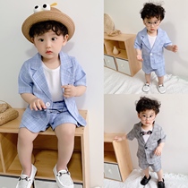 Childrens casual suit spring and summer new 1 baby suit three-piece set 3 boys English gentleman dress 5 flower girl