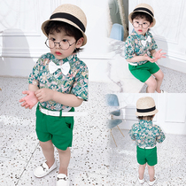 Childrens suit suit boy 1 Inron Wind 2 handsome gas 3 Ocean gas 4 flower boy shirt 5 year old male baby summer dress gown
