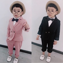 Boys small suit Korean suit childrens flower girl dress spring and autumn two-piece catwalk costume casual suit tide