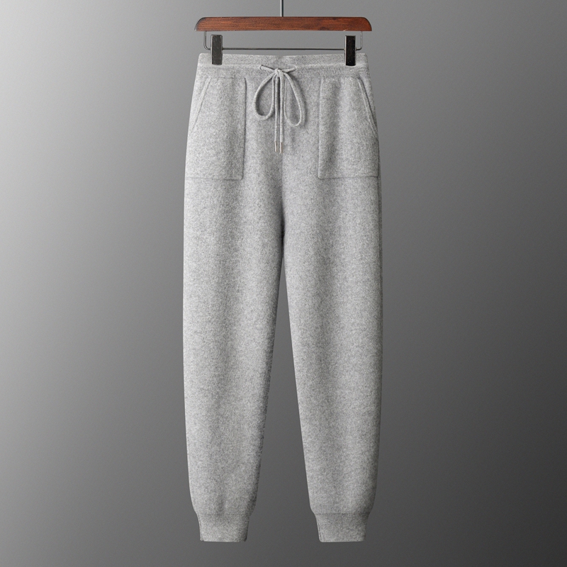 New Autumn and Winter Pure Cashmere Knitted Pants for Men, Solid Color Sports Casual Pants, Jogger Pants, Unisex Long Pants New Autumn and Winter Pure Cashmere Knitted Pants for Men, Solid Color Sports Casual Pants, Jogger Pants, Unisex Long Pants