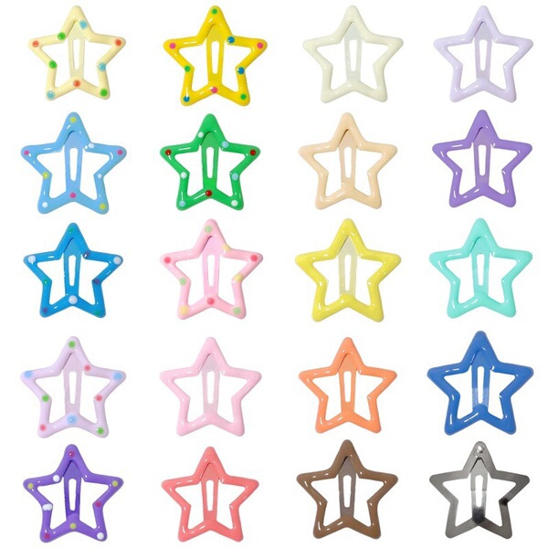 Y2K Dopamine Five-Pointed Star Hair Clip Bb Clip Kidsren's Cute Girly Heart Side Clip Bangs Forehead Small Clip — 5