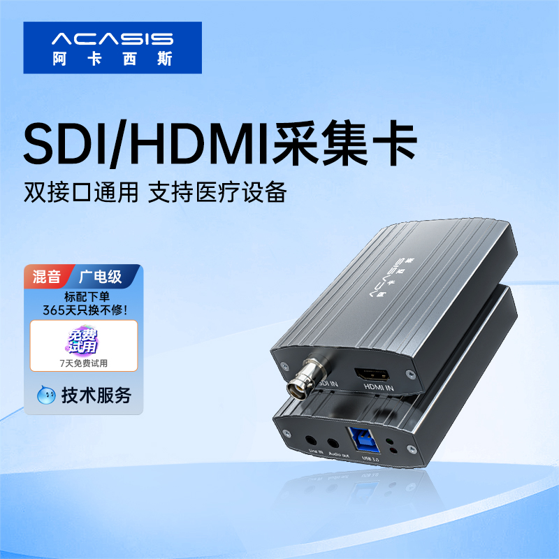 Acasis two Road Sdi HDMI collector card camera single eye live 4k monitoring video recorder