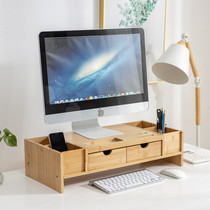Dashan Love Bamboo Display Display Raise Desktop Storage and Organize Shelf Display Elevated Desktop Shelter