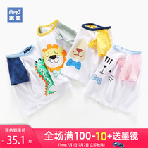 Cotton boys clothes girls baby summer clothes baby 1 upper clothes 2 childrens 3 short sleeve T-shirt 4567 years old T-shirt