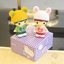 Dog walking resin ornaments holding dog couples dolls walking dog dolls dog children home decoration furnishings