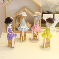 Beauty resin doll home living room TV cabinet resin ornaments creative gifts to girlfriend wedding room decoration