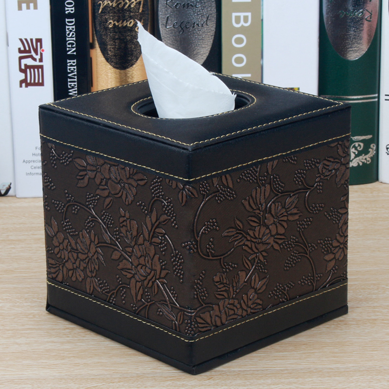 Lijan Desktop Retro Tattoo Leather Paper Towels Box Napkins Toilet Paper Toilet Paper Box Cover Rolls Toilet Paper Barrel Eurostyle Cute Creativity