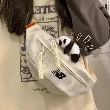 Trendy Brand Collaboration Minimalist Crossbody Bag for Women 2025 Summer Waist Bag New Student Hiking Bag Cycling Chest Bag for Men