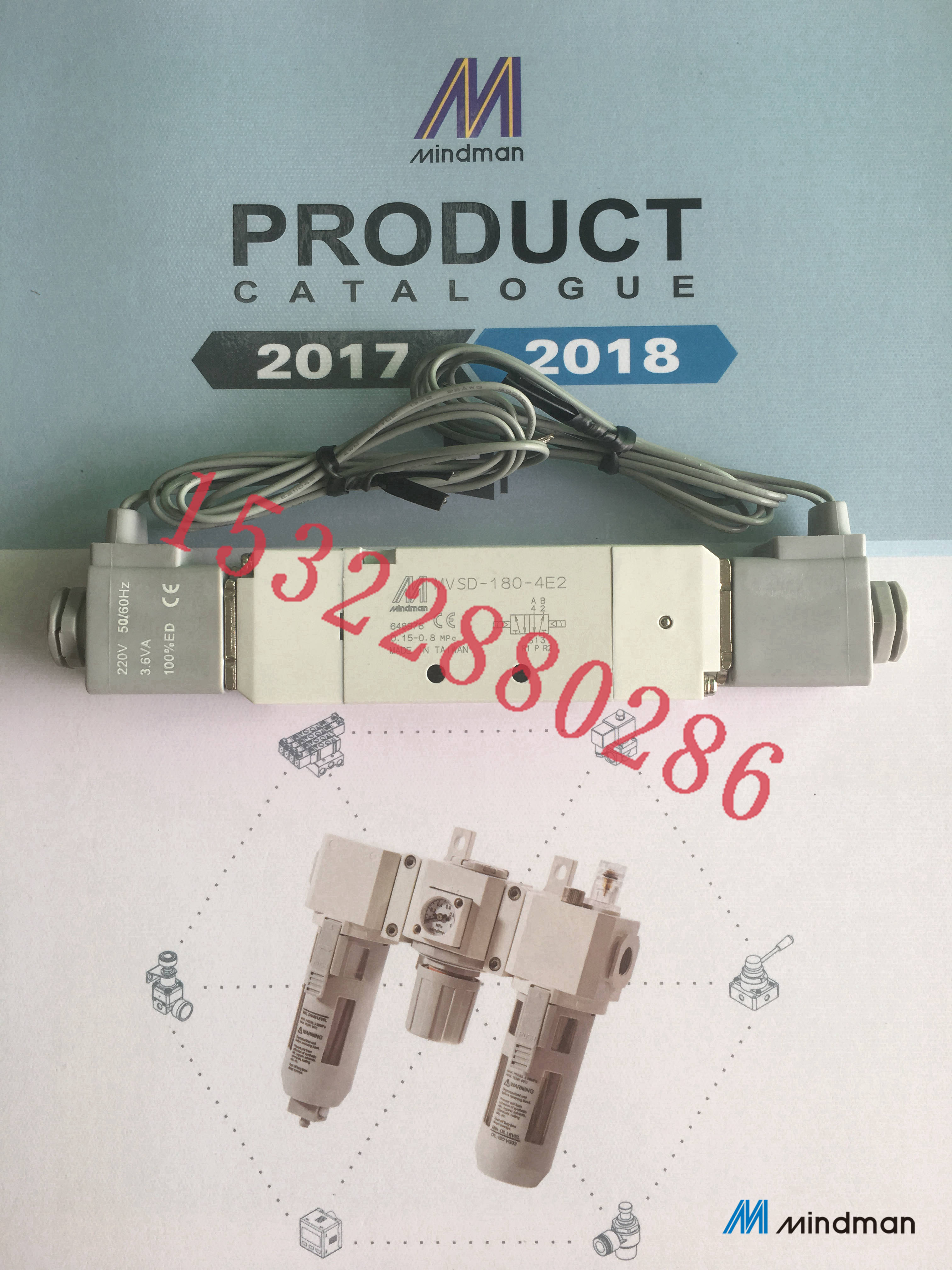 电磁阀MVSD-180-4E2-AC220V-W台湾金器Mindman全新原装现货供应