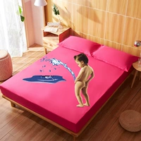 Хлопковая водонепроницаемая кровать, красная простыня