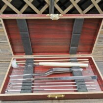 Golden ears Yangzhou high-end ear picking tool set eight pieces of ear spoon