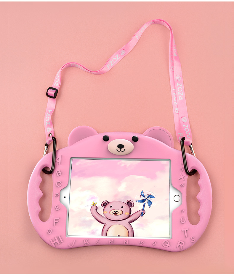 iPad bảo vệ tay áo dây buộc trẻ em phim hoạt hình treo cổ dây 2018 mới táo mini4 phẳng 3 máy tính air2 sling pro11 inch 1 nữ pad6 với vỏ dây 5 móc dây đeo 7 mặt dây chuyền - Phụ kiện máy tính bảng giá để ipad