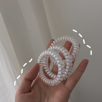 Telephone Wire Plastic Laser Elastic Hair Ring Women Zama Tail Pellet Subhead South Korea No Mark Hair Rope Brief headwear F151